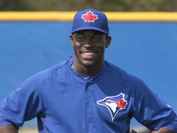Anthony Alford! Image via John Lott/National Post (http://news.nationalpost.com/sports/mlb/toronto-blue-jays-prospect-anthony-alford-who-aspired-to-be-two-sport-star-now-happy-to-focus-on-just-baseball)